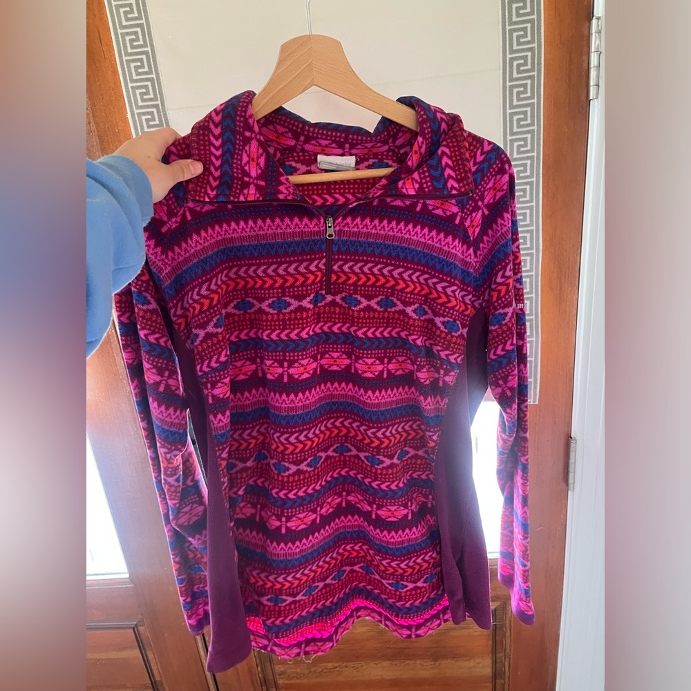 Columbia aztec print 1/4 zip jacket